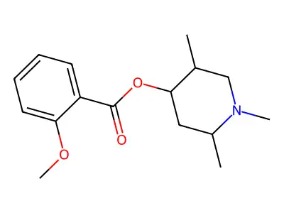 1,2,5-Trimethylpiperidin-4-yl 2-methoxybenzoate structure