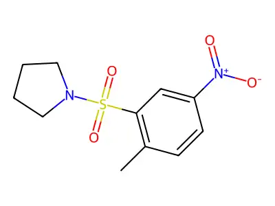 1-[(2-Methyl-5-nitrobenzene)sulfonyl]pyrrolidine structure
