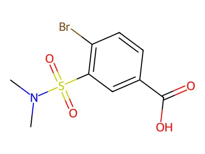 4-bromo-3-(dimethylsulfamoyl)benzoic Acid structure