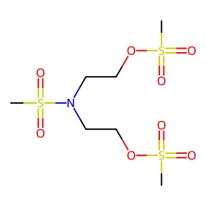 Methanesulfonamide, N,N-bis(2-(methylsulfonyloxy)ethyl)- structure