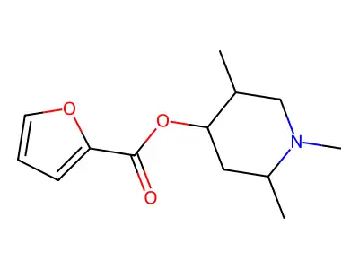 1,2,5-Trimethylpiperidin-4-YL furan-2-carboxylate structure