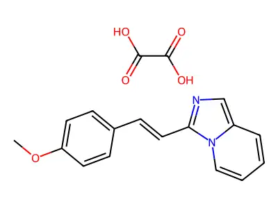 (E)-3-(4-methoxystyryl)imidazo[1,5-a]pyridine oxalate structure