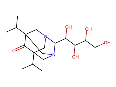 5,7-Diisopropyl-2-(1,2,3,4-tetrahydroxybutyl)-1,3-diazaadamantan-6-one structure