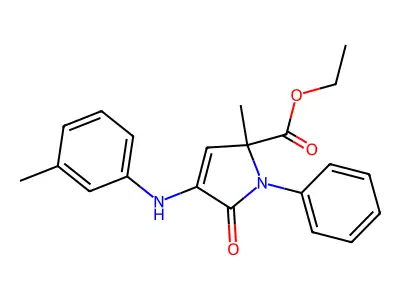Ethyl 2-methyl-4-(3-methylanilino)-5-oxo-1-phenylpyrrole-2-carboxylate structure
