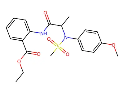 ethyl 2-[2-(4-methoxy-N-methylsulfonylanilino)propanoylamino]benzoate structure