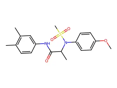 N-(3,4-dimethylphenyl)-2-(4-methoxy-N-methylsulfonylanilino)propanamide structure