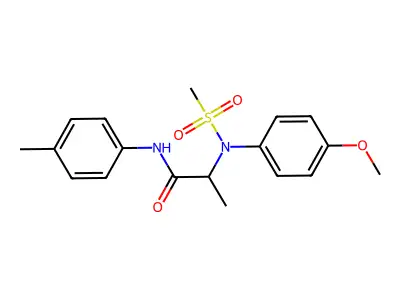 2-(4-methoxy-N-methylsulfonylanilino)-N-(4-methylphenyl)propanamide structure