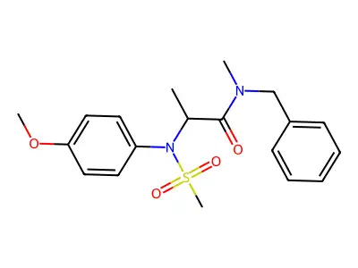 N-benzyl-2-(4-methoxy-N-methylsulfonylanilino)-N-methylpropanamide structure