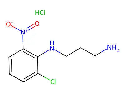 N-(2-chloro-6-nitrophenyl)propane-1,3-diamine hydrochloride structure