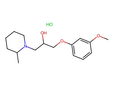 1-(3-Methoxyphenoxy)-3-(2-methylpiperidin-1-yl)propan-2-ol hydrochloride structure