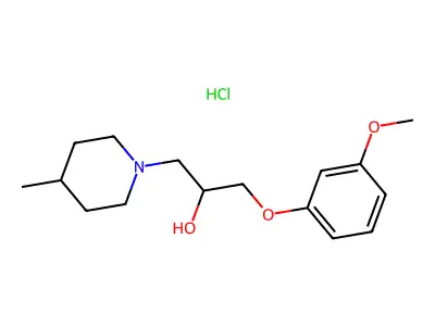 1-(3-Methoxyphenoxy)-3-(4-methylpiperidin-1-yl)propan-2-ol hydrochloride structure