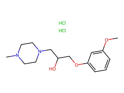 1-(3-methoxyphenoxy)-3-(4-methylpiperazin-1-yl)propan-2-ol Dihydrochloride structure