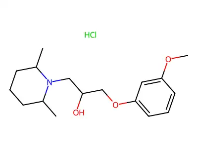 1-(2,6-Dimethylpiperidin-1-yl)-3-(3-methoxyphenoxy)propan-2-ol hydrochloride structure