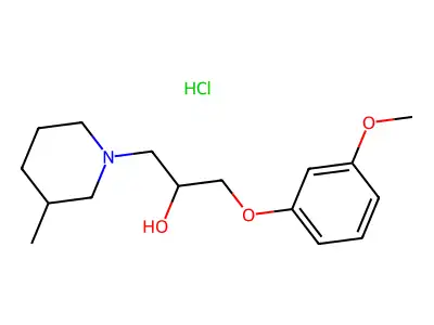 1-(3-Methoxyphenoxy)-3-(3-methylpiperidin-1-yl)propan-2-ol hydrochloride structure