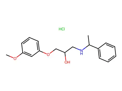 1-(3-Methoxyphenoxy)-3-((1-phenylethyl)amino)propan-2-ol hydrochloride structure