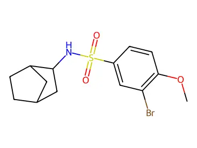 N-(3-bicyclo[2.2.1]heptanyl)-3-bromo-4-methoxybenzenesulfonamide structure