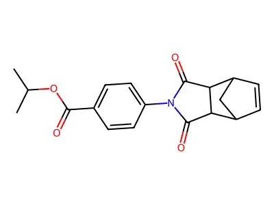 Isopropyl 4-(3,5-dioxo-4-azatricyclo[5.2.1.0~2,6~]dec-8-en-4-yl)benzoate structure