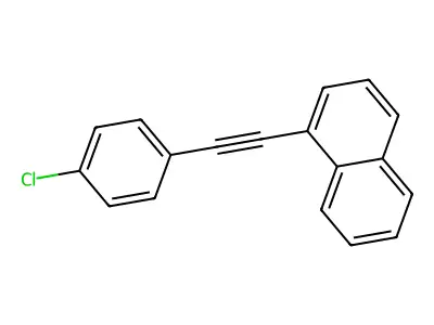1-[2-(4-Chlorophenyl)ethynyl]naphthalene structure
