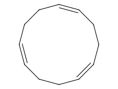 1,5,9-Cyclododecatriene, (1E,5E,9E)- structure