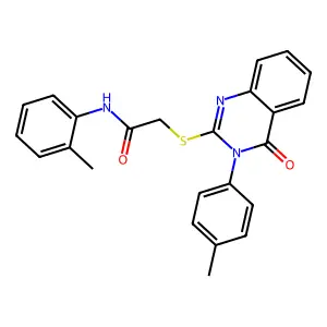 N-(2-ME-PH)-2-((3-(4-ME-Phenyl)-4-oxo-3,4-dihydro-2-quinazolinyl)thio)acetamide structure