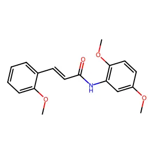(E)-N-(2,5-dimethoxyphenyl)-3-(2-methoxyphenyl)prop-2-enamide structure