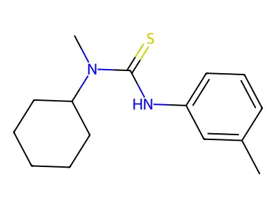 1-Cyclohexyl-1-methyl-3-(3-methylphenyl)thiourea structure