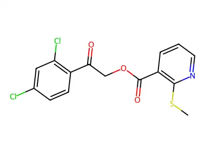 [2-(2,4-Dichlorophenyl)-2-oxoethyl] 2-methylsulfanylpyridine-3-carboxylate structure