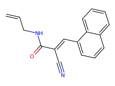 2-cyano-3-(naphthalen-1-yl)-N-(prop-2-en-1-yl)prop-2-enamide structure