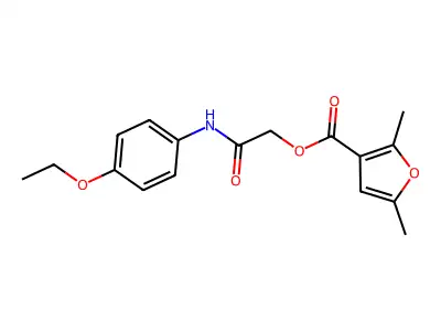 [2-(4-Ethoxyanilino)-2-oxoethyl] 2,5-dimethylfuran-3-carboxylate structure