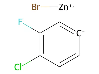 4-Chloro-3-fluorophenylzinc bromide structure