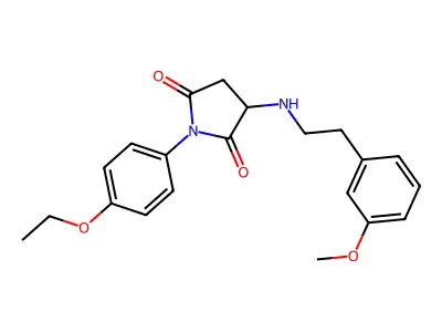 1-(4-Ethoxyphenyl)-3-[2-(3-methoxyphenyl)ethylamino]pyrrolidine-2,5-dione structure