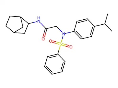 N-Bicyclo[2.2.1]hept-2-yl-2-[[4-(1-methylethyl)phenyl](phenylsulfonyl)amino]acetamide structure