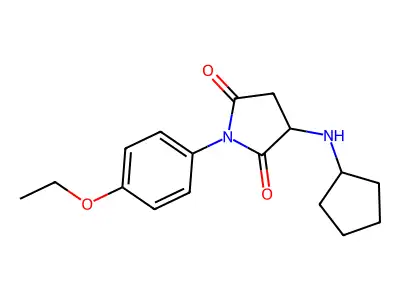 3-(Cyclopentylamino)-1-(4-ethoxyphenyl)-2,5-pyrrolidinedione structure