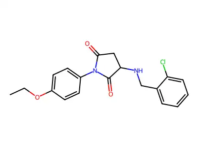 3-[(2-Chlorophenyl)methylamino]-1-(4-ethoxyphenyl)pyrrolidine-2,5-dione structure