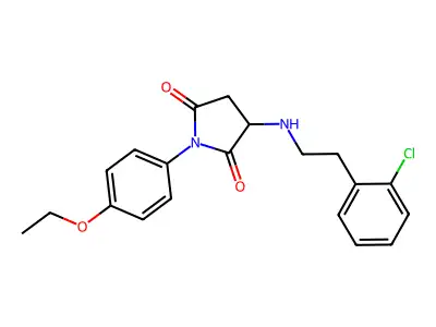 3-[2-(2-Chlorophenyl)ethylamino]-1-(4-ethoxyphenyl)pyrrolidine-2,5-dione structure
