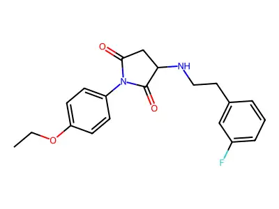 1-(4-Ethoxyphenyl)-3-[2-(3-fluorophenyl)ethylamino]pyrrolidine-2,5-dione structure