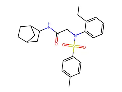 N-(Bicyclo[2.2.1]heptan-2-yl)-2-(N-(2-ethylphenyl)-4-methylphenylsulfonamido)acetamide structure