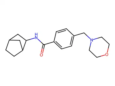 N-bicyclo[2.2.1]hept-2-yl-4-(4-morpholinylmethyl)benzamide structure