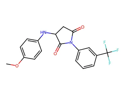 3-(4-Methoxyanilino)-1-[3-(trifluoromethyl)phenyl]pyrrolidine-2,5-dione structure
