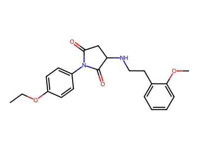 1-(4-Ethoxyphenyl)-3-[2-(2-methoxyphenyl)ethylamino]pyrrolidine-2,5-dione structure