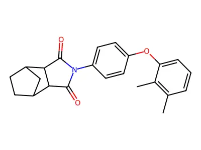 2-[4-(2,3-dimethylphenoxy)phenyl]hexahydro-1H-4,7-methanoisoindole-1,3(2H)-dione structure