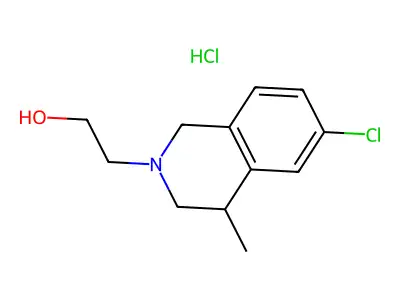 2-(6-chloro-4-methyl-3,4-dihydroisoquinolin-2(1H)-yl)ethanol hydrochloride structure
