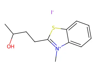 2-(3-Hydroxybutyl)-3-methylbenzo[d]thiazol-3-ium iodide structure