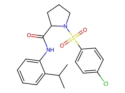 1-(4-chlorophenyl)sulfonyl-N-(2-propan-2-ylphenyl)pyrrolidine-2-carboxamide structure