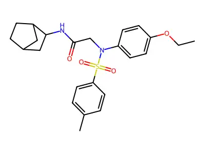 N-bicyclo[2.2.1]hept-2-yl-2-{4-ethoxy[(4-methylphenyl)sulfonyl]anilino}acetamide structure