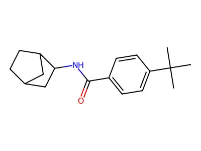 N-(3-bicyclo[2.2.1]heptanyl)-4-tert-butylbenzamide structure