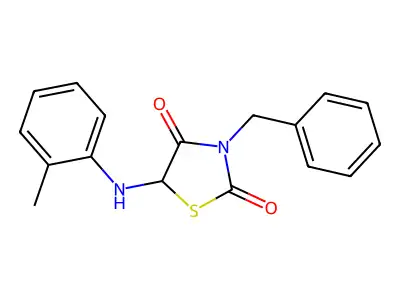 3-Benzyl-5-[(2-methylphenyl)amino]-1,3-thiazolidine-2,4-dione structure