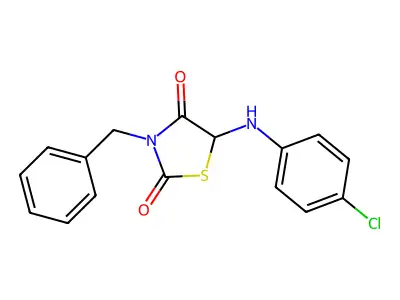3-Benzyl-5-(4-chloroanilino)-1,3-thiazolidine-2,4-dione structure