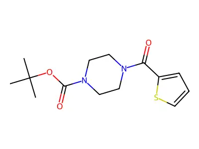Tert-butyl 4-(thiophen-2-ylcarbonyl)piperazine-1-carboxylate structure