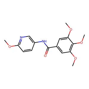 3,4,5-trimethoxy-N-(6-methoxypyridin-3-yl)benzamide structure